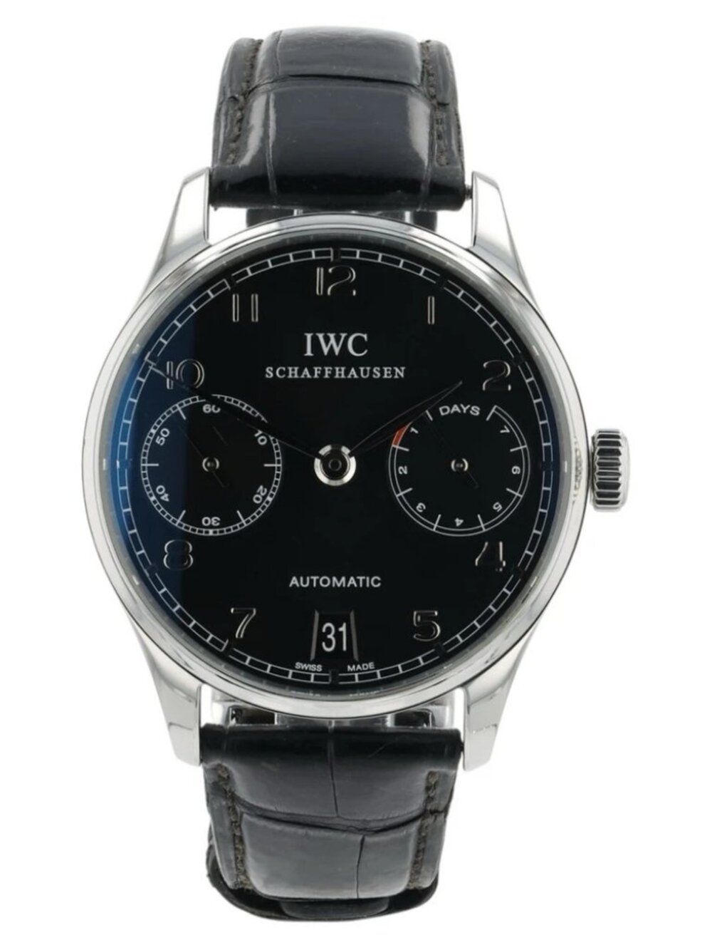 IWC Portuguese Black Dial Stainless Steel 42mm Automatic Men’s Watch